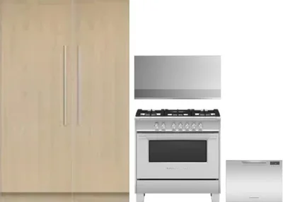 5 Piece Package Includes Refrigerator, Freezer, Range, Hood And Dishwasher